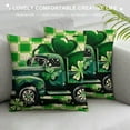 thumbnail image 3 of ARISTURING  Happy St. Patrick's Day Pillow Covers Green White Black Buffalo Plaid Farmhouse Truck Lucky Clover Hello Shamrocks Decorations Throw Pillows Spring Cushion Covers Couch, 3 of 5