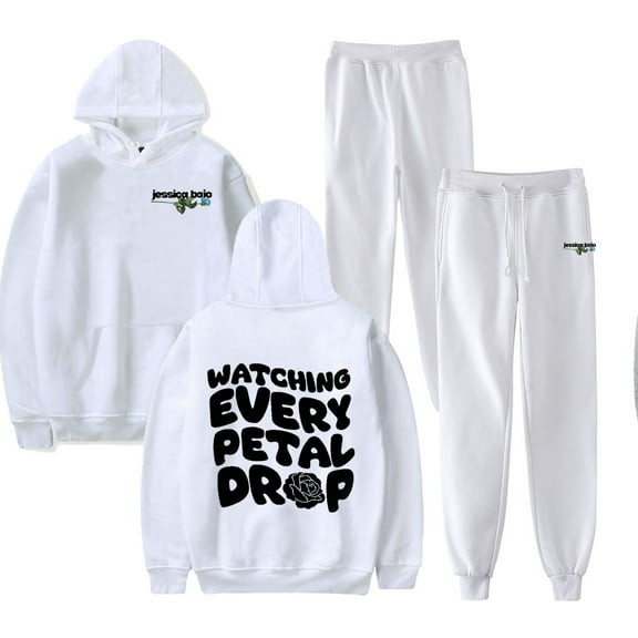 Jessica Baio he loves me, he loves me not Merch Hoodie and SWEATPANTS set pop print Unisex Casual Street Clothing