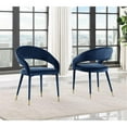 thumbnail image 3 of Jacques Velvet Navy Dining Chairs (Set of 2), 3 of 3