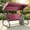 Red, variant on 3-Seat Outdoor Swing Glider with Adjustable Canopy, 2-in-1 Convertible Bench to Flat Bed, Removable Cushions, 750 lbs Capacity, Weather-Resistant Metal Frame for Patio, Garden