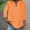 Orange, variant on All-Match Daily Cotton Linen Blend Henley Blouse, Half Button Notch V Neck Three Quarter Roll Sleeve Loose Fit Vacation Top Wine XXXL