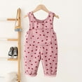 thumbnail image 2 of MEZZALL Child Onesie Autumn Corduroy Overalls Toddler Girls With Heart Print Design Soft Comfort Baby Overalls Daily Play Casual Wear Adorable One-Pieces, 2 of 6