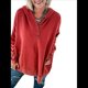 thumbnail image 1 of Sudaderas Oversize para Mujer, Sudaderas de Larga con Botones y Cuello Henley, Ropa de Otoño A . Rojo Oscuro XL, 1 of 6