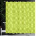 thumbnail image 4 of Ambesonne Floral Shower Curtain, Symmetrical Little Petals, 69"Wx84"L, Apple Green Pale Green, 4 of 5