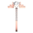 thumbnail image 3 of 2.6 ctw with Simulated Diamond Halo Accents Anniversary Ring for Women | Round Cut White Sapphire | Hyperallergenic Solid 14K Rose Gold, 3 of 5
