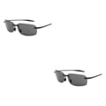 thumbnail image 2 of Minnieouse Gafas de sol deportivas para PC con protección solar de amplia aplicación antiradiación Gafas de sol sin marco de moda Piezas grises piezas grises negras 2Conjunto, 2 of 6