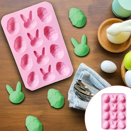 

Dqueduo Easter Decorations Easter Bunny Silicone Eggs Chocolate Cake Soap Mold Baking Ice Tray Mould Easter Decor on Clearance