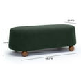 thumbnail image 5 of Pemberly Row Contemporary Upholstered Forest Green Boucle Large Ottoman, 5 of 6