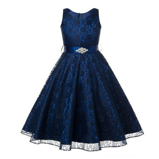 Catégorie de Produits Robes Filles / Robe Sans Manches en Dentelle pour Filles avec Fleur pour Mariage