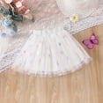 thumbnail image 4 of BRGZLK Summer Girls Skirt Sparkly Sequin Rainbow Multicolor Versatile Puffy Netting Skirt Fashion Cute Ballet Dancing Half Skirt for Holiday Party White B 9-10 Years, 4 of 5