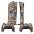 thumbnail image 2 of Skin Sticker for PS5 Slim Standard PS5 Pro Disc Digital Edition Console and Controllers Decals for Playstation 5 (Mediterranean Style Mosaic Around,PS5 Pro Disc Edition), 2 of 5