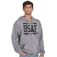 thumbnail image 5 of US Air Force Property of USAF Zip Up Hoodie Men's Women's Brisco Brands S, 5 of 6