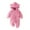 Hot Pink, variant on AherBiu Baby Girl Onesie Long Sleeve Fleece Warm Newborn Bodysuits Winter Zip up Comfy Newborn Clothes