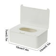 thumbnail image 3 of Btomtd Rectangle Multifuctional Tissue Box Cover with Filp Lid Tissue Box Holder for Bathroom Kitchen Bedroom Countertops, White, 3 of 6