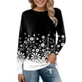 thumbnail image 1 of PENGXIANG Hauts Quotidiens pour Femmes Manches Longues Blouse Confortable à Imprimé Floral Tunique Décontractée Col Pull Chemises, 1 of 4