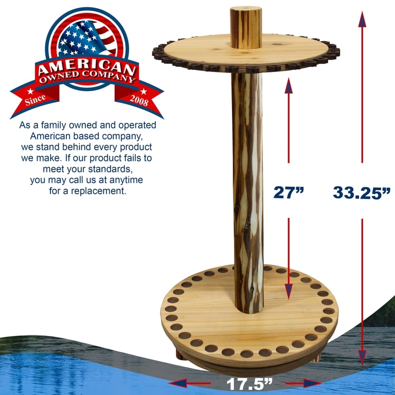 round fishing rod holder plans PLUSINNO V12 Holders for Garage, Vertical Fishing Pole Holders Wooden Floor Stand, Fishing Rod Rack Holds up to 12 Rods or Fishing Nets Storage Organizer Racks, Fishing Rotating Fishing Rod Holder