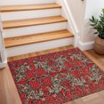 thumbnail image 3 of 2x3 Entryway Rug Bathroom Rugs for Front Door Bedroom Kitchen, Washable Vintage Print Carpet, Floor Mat with Non Slip Backing, 3 of 8