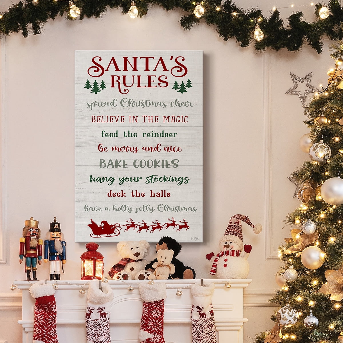 Santa's Rules- Gallery Wrapped Canvas