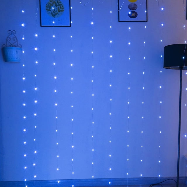 LED copper curtain light 3*3 M USB eight function remote control Christmas decoration bedroom atmosphere lights