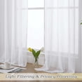 thumbnail image 6 of MKHILL 42x90 White Crushed Sheer Curtains 2 Panels Set, 90 Inch Long Light Filtering Voile Drapes for Living Room Bedroom High Windows, Rod Pocket Window Panels, Each 42" W x 90" L, 6 of 12