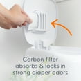 Diaper Genie Complete Diaper Pail (White) Odor Control, 1 Diaper Trash Can, 1 Refill, 1 Filter