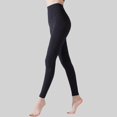 thumbnail image 4 of Sopiago Womens Fleece Lined Leggings High Waisted Tummy Control Winter Yoga Pants Comfy Thermal Warm Hiking Workout Leggings Black,One Size, 4 of 4