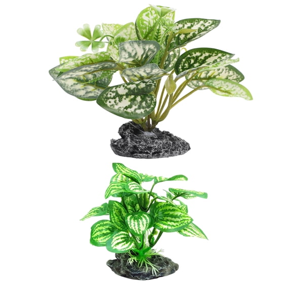 unbranded 2Ud Ornamentos Para Acuario Con Plásticas Simuladas Para Acuático Estético