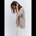 thumbnail image 4 of Suéter de Punto Grueso para Mujer, Jersey de Larga Cálido de Invierno, Top Informal. Caqui Talla Única, 4 of 9