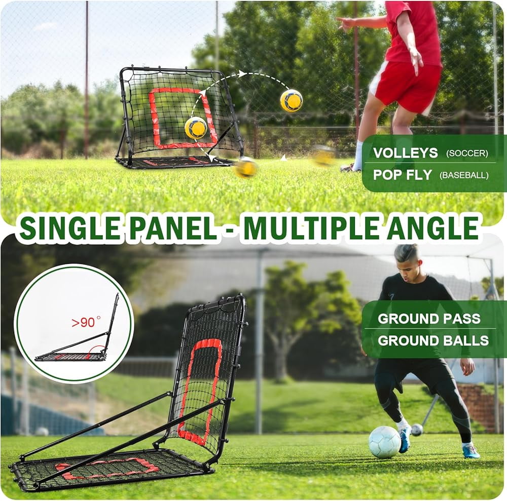 Ball Game Rebounder Net for Pitching Practice, Rebounder Net for Any Age Baseball/Softball Player, Easy to Assemble, High Stretch Net, Outdoor/Indoor Available, Free Throw Shooting