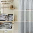thumbnail image 3 of OVZME Judy Grey Kitchen Valance Curtain, Light Filtering Thick Textured Short Curtain with Dual Rod Pocket for Bathroom & Basement Windows, 1 Panel 60 x 22 Inches, 3 of 7