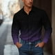 thumbnail image 1 of Blusa y camisa de manga larga con cuello vuelto para hombre, estilo informal, a la moda, con botones, bolsillos dobles y estampado degradado, camisa de trabajo de manga larga con cuello vuelto, blusa, 1 of 5