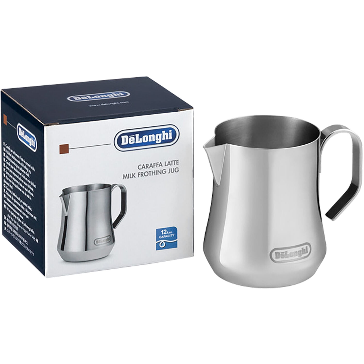 De'Longhi Stainless Steel Milk Frothing Pitcher, 12 ounce (350 ml), Barista  Tool, Frother Jug for Espresso Machine Coffee Cappuccino Latte Art, DLSC0 -  Imported Products from USA - iBhejo