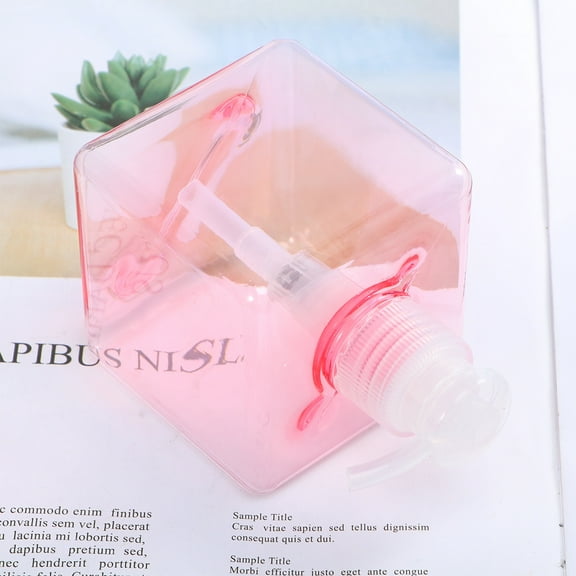 Masteelf Pink Plastic Pump Bottle Dispenser for Storage Simple to Refill Perfect for Lotions Liquid Soaps 250ml 8.4oz