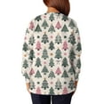 thumbnail image 5 of Hearthz Nurse Jackets for Women Scrub Merry Christmas Warm Up Under Scrubs for Women Xmas Elk Print Long Sleeve Snap Front Nurse Uniform with Pockets S-5XL, 5 of 6