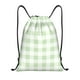thumbnail image 1 of Fotbe Green Checkboard Bolsa Mochila con Cordón Estampada, Bolsa de Gimnasio Deportiva, Bolsa Cinch, Bolsa con Cordón para Hombres y Mujeres-Medium, 1 of 6