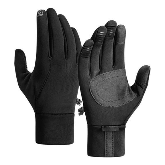 Ulitacool Mens Winter Gloves Solid Color Knitted Gloves Suitable For Both Men And Women Providing Warmth And Comfort Comfortable Daily Wear Black