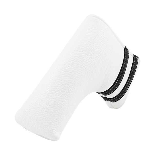 Wweixi Golf Blade Putter Cover Magnetic Golf Putter for PU leather material,which Protection Club Head Cover White