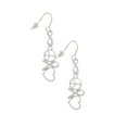 thumbnail image 3 of Delight Jewelry Silvertone Peace Sign Ribbon Heart Silver tone Infinity French Earrings, 3 of 4