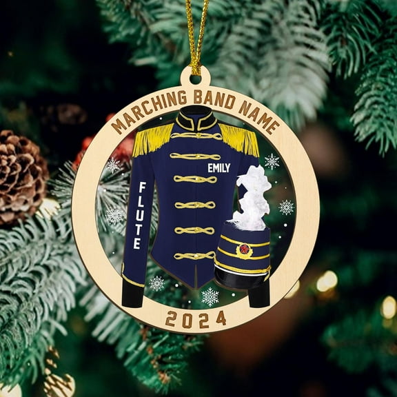 Custom Marching Band Ornament Music Ornament Marching Band Teacher Gifts Music Marching Band Gifts Band Director Gifts Music Ornament Marching Band Teacher Gifts Music (MB13) - 3312 (Black)