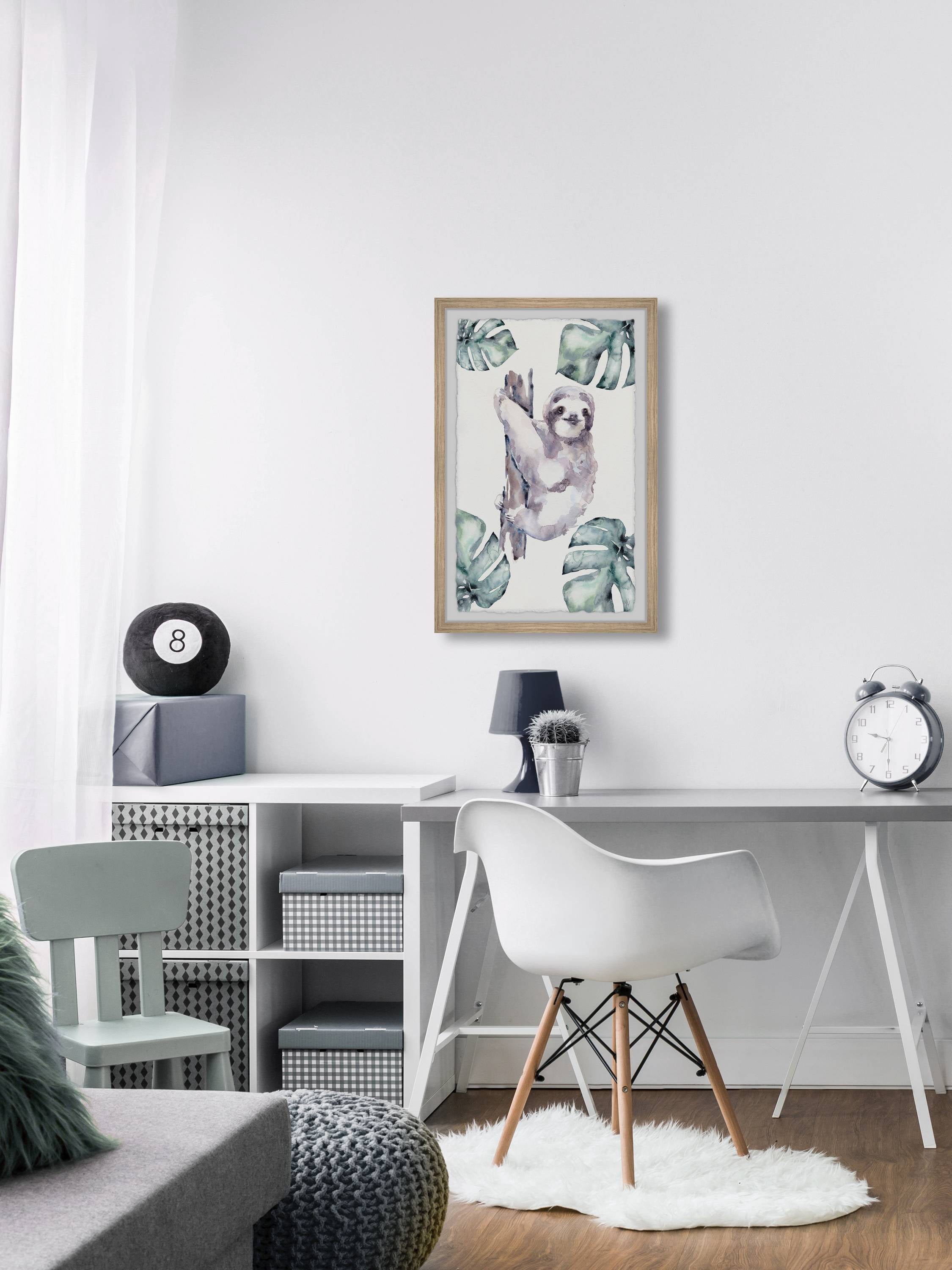 Marmont Hill Palms and Sloth Framed Wall Art