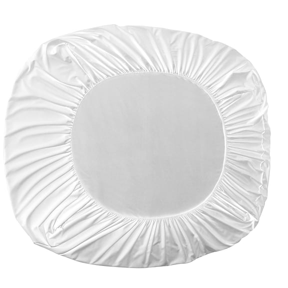 Supvox White Breathable Cotton Fitted Sheet Elastic Mattress Cover for Home Use