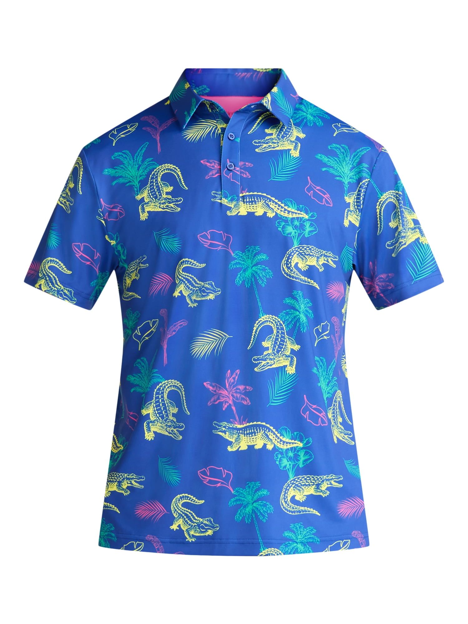 Birdie Bound Men's & Big Men's Novelty Print Golf Polo, Sizes S-5XL