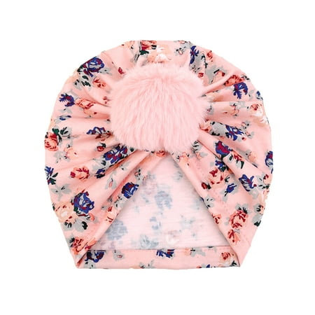 

Cathalem Baby Girl Hats Toddler Infant Kids Boys Girls Stretch Floral Prints Breathable Hat Caps Headwear Hats for Toddler Boys Hat Pink One Size