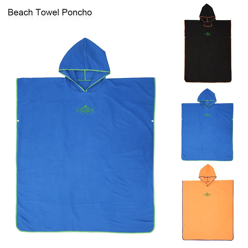 Poncho De Changement Pour Plage/Piscine - Cape Serviette à Capuche, Polyester, Longueur 120 Cm - Pour Se Changer Discrètement En Extérieur - 9