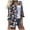 Blue, variant on Dxzfnsa Women Plaid Shacket Jacket Trendy Fall Casual Button Wool Blend Tartan Trench Coat Winter Clothing with Pockets Fall Clothes for Women,Blue-L