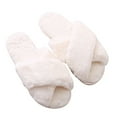 thumbnail image 2 of SPRING PARK Women's Faux Fur Comfy Lightweight Open Toe Indoor Outdoor House Slippers, 2 of 7