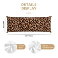 thumbnail image 2 of Body Pillow Cover - Soft Body Pillow Pillowcase, Leopard Print Breathable Long Body Pillow Case Cover with Invisible Zipper 20x60in, 2 of 5
