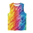 thumbnail image 4 of Women Tank Top Tie Dye Sleeveless Vest Loose Tunic Tshirt Basic Camis Tee Summer Plus Size Camisole, 4 of 4