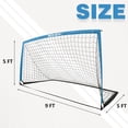 thumbnail image 6 of BOHEN 9x5FT Portable Soccer Goal for Kids Backyard with Carry Bag - Easy Folding Lightweight Fun for Outdoor Indoor Training Games for Teen Youth Adult (Blue, 9x5FT, 1 Pack), 6 of 8