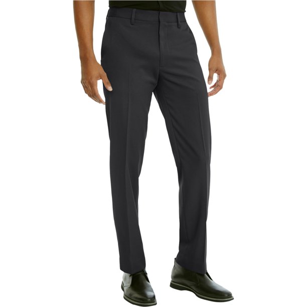 Kenneth Cole - Pantalones de vestir elásticos para hombre, color negro, 30 W x 30 L
